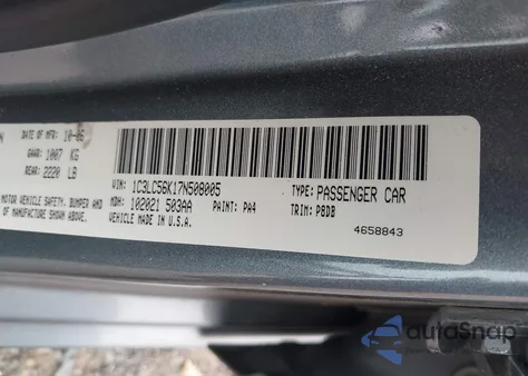 2007 Chrysler Sebring Touring z USA, uszkodzony, nr VIN 1C3LC56K17N508005